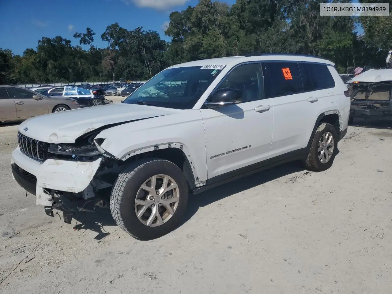 1C4RJKBG1M8194989 2021 Jeep Grand Cherokee L Limited