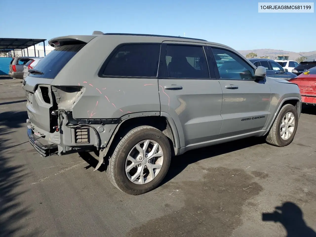 1C4RJEAG8MC681199 2021 Jeep Grand Cherokee Laredo