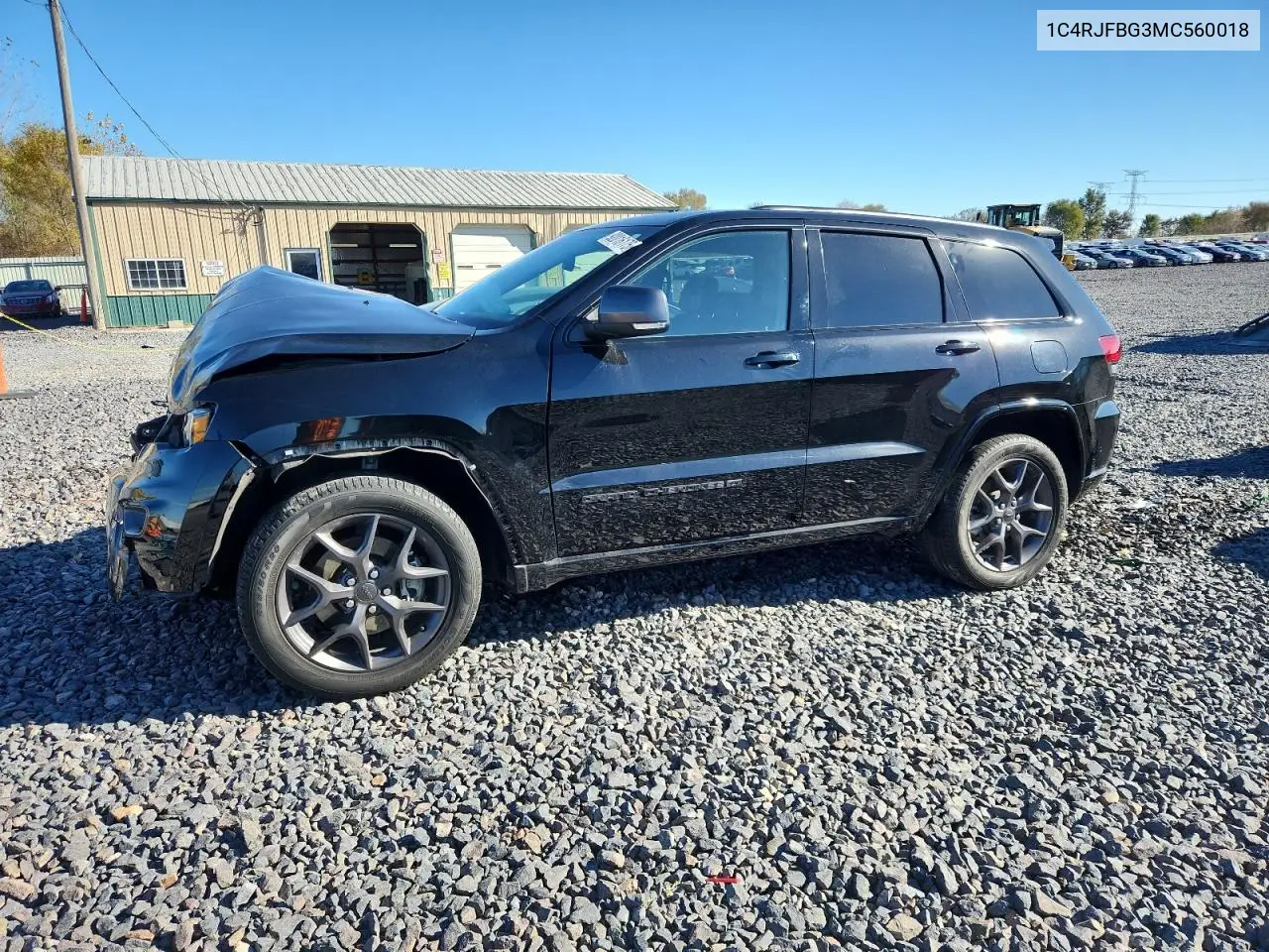 1C4RJFBG3MC560018 2021 Jeep Grand Cherokee Limited