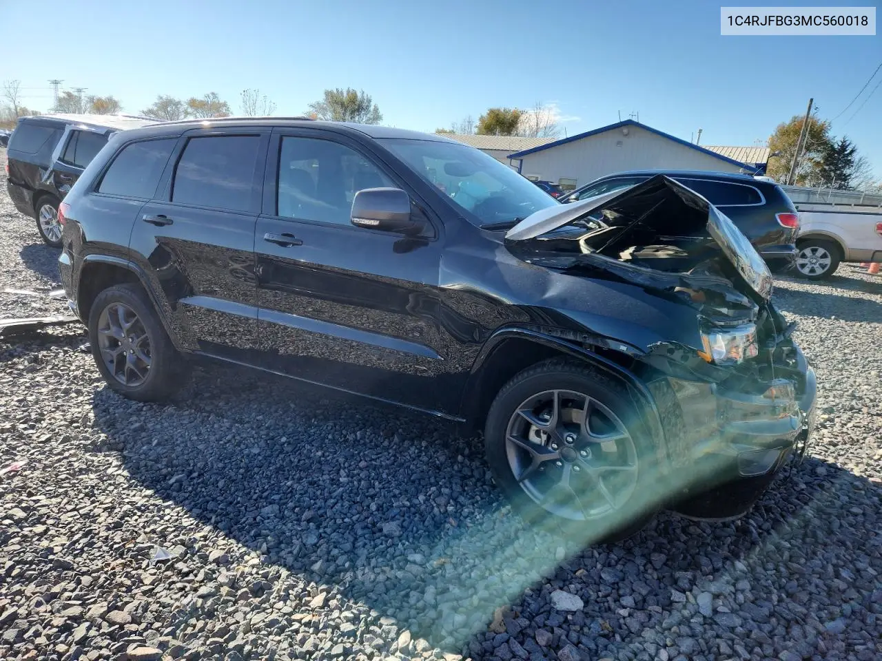 1C4RJFBG3MC560018 2021 Jeep Grand Cherokee Limited