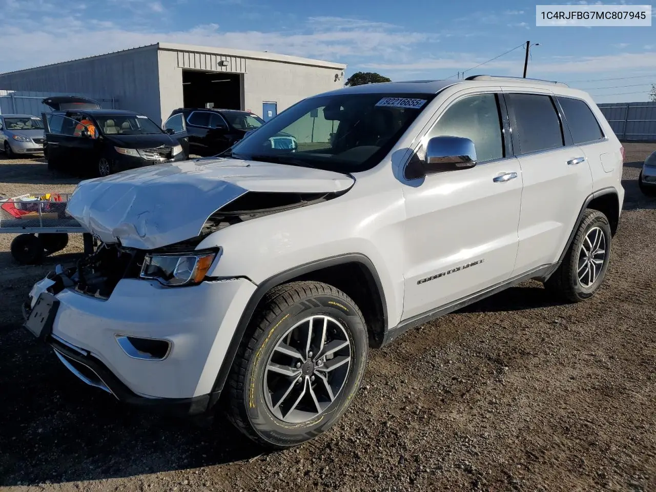 1C4RJFBG7MC807945 2021 Jeep Grand Cherokee Limited