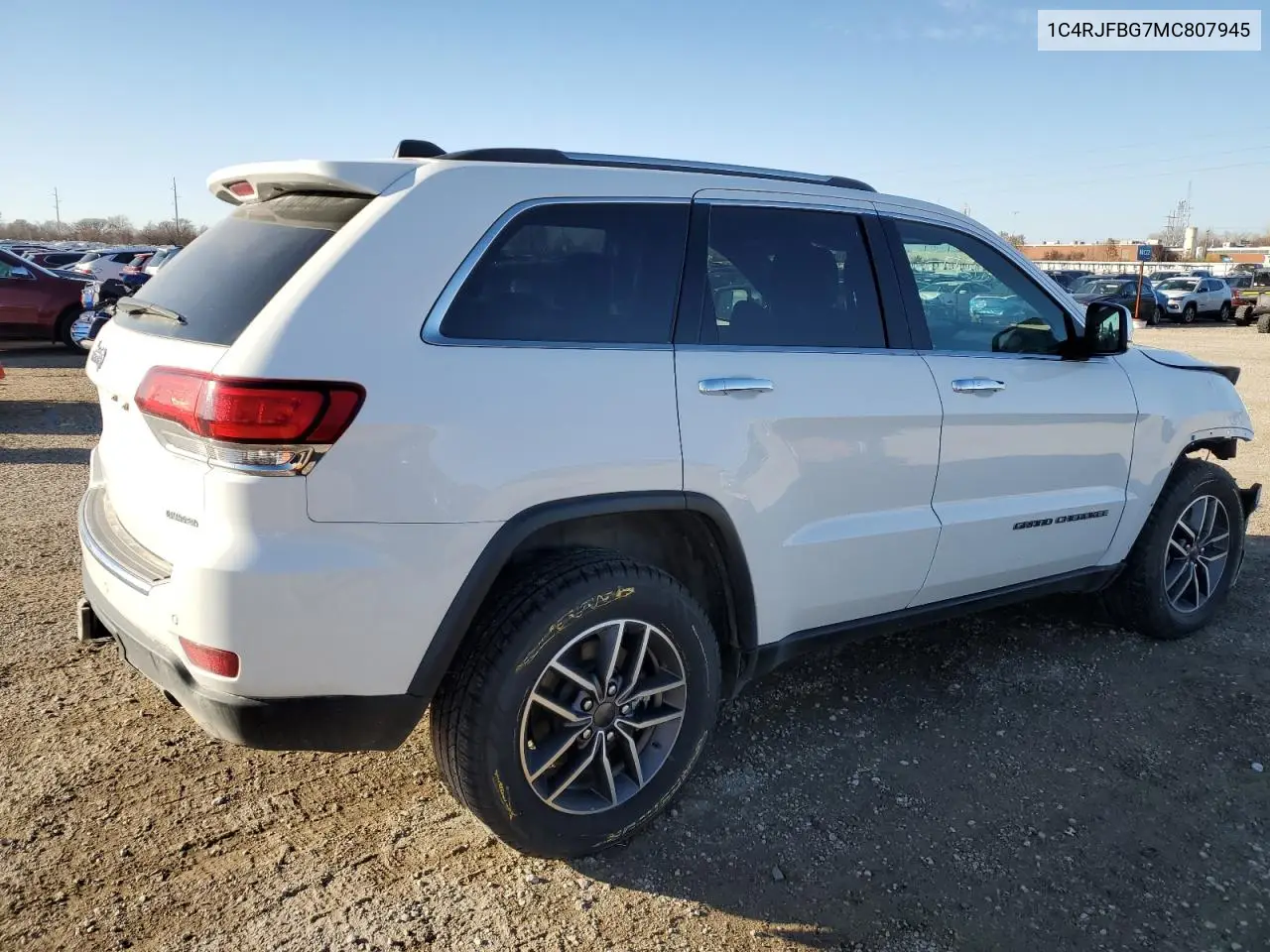 1C4RJFBG7MC807945 2021 Jeep Grand Cherokee Limited