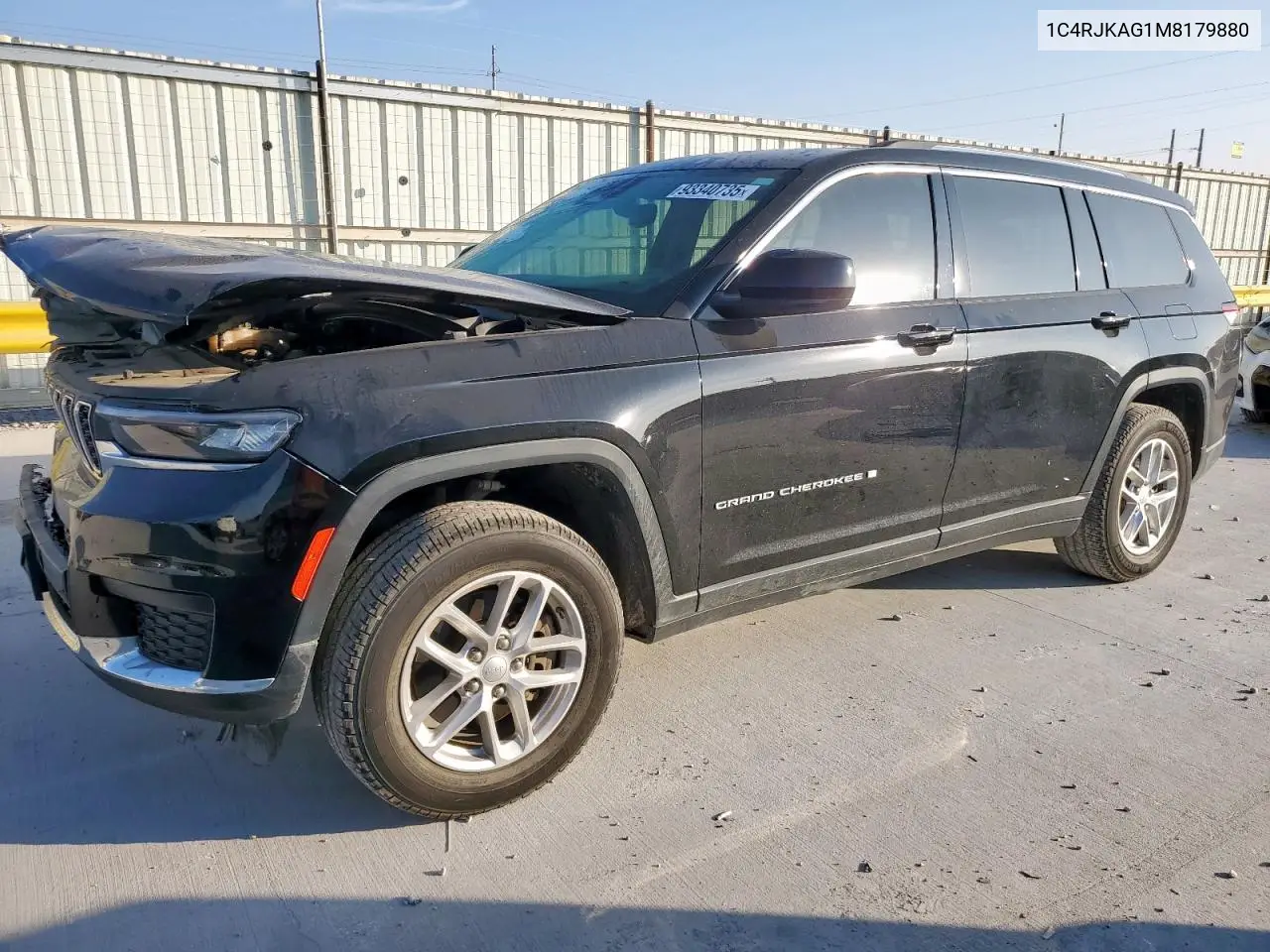 1C4RJKAG1M8179880 2021 Jeep Grand Cherokee L Laredo