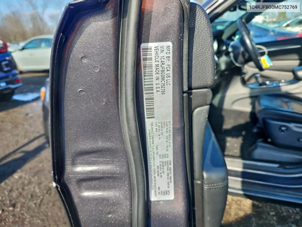 1C4RJFBG0MC752769 2021 Jeep Grand Cherokee Limited