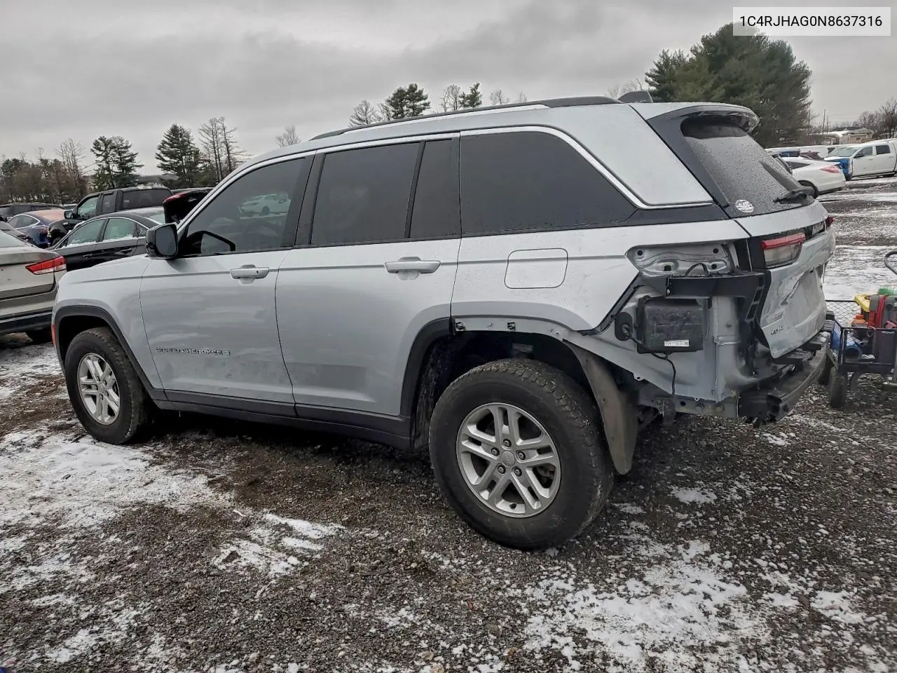 1C4RJHAG0N8637316 2022 Jeep Grand Cherokee Laredo