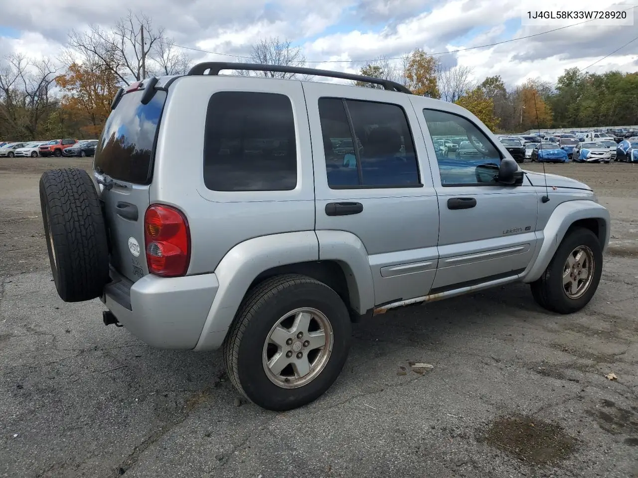 1J4GL58K33W728920 2003 Jeep Liberty Limited