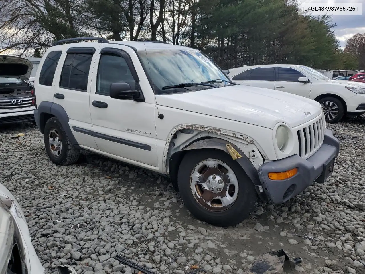 1J4GL48K93W667261 2003 Jeep Liberty Sport