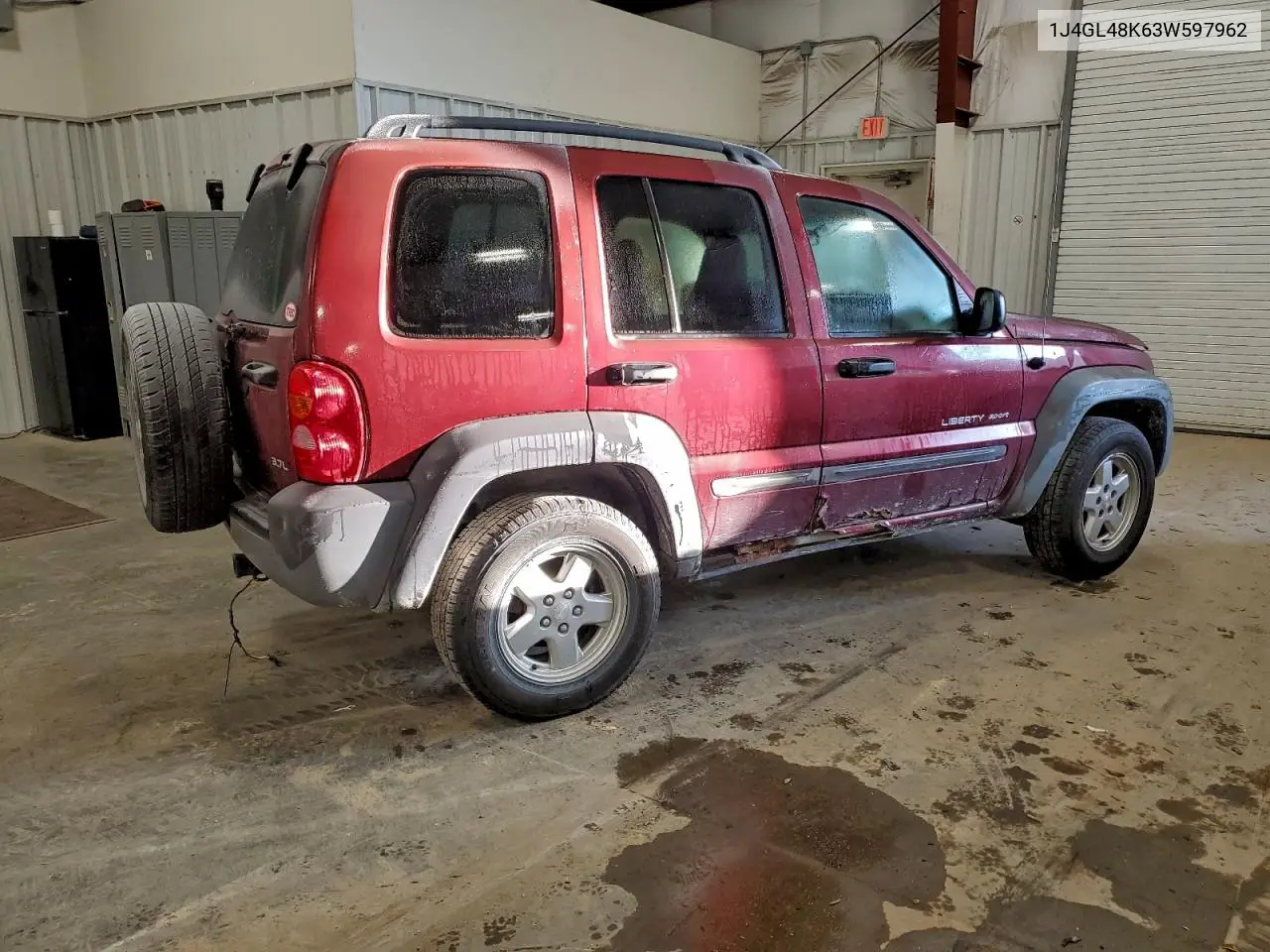 1J4GL48K63W597962 2003 Jeep Liberty Sport