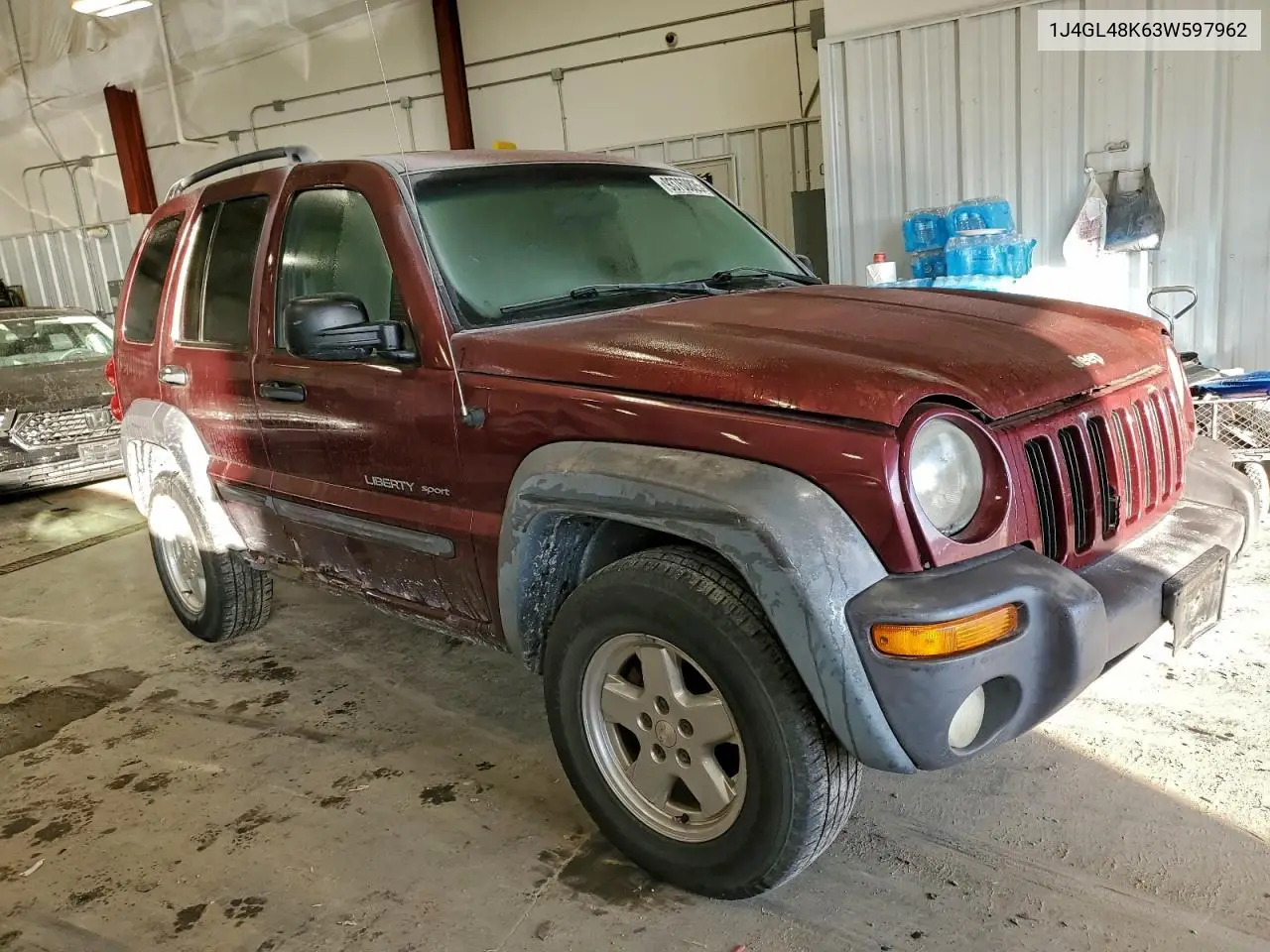 1J4GL48K63W597962 2003 Jeep Liberty Sport