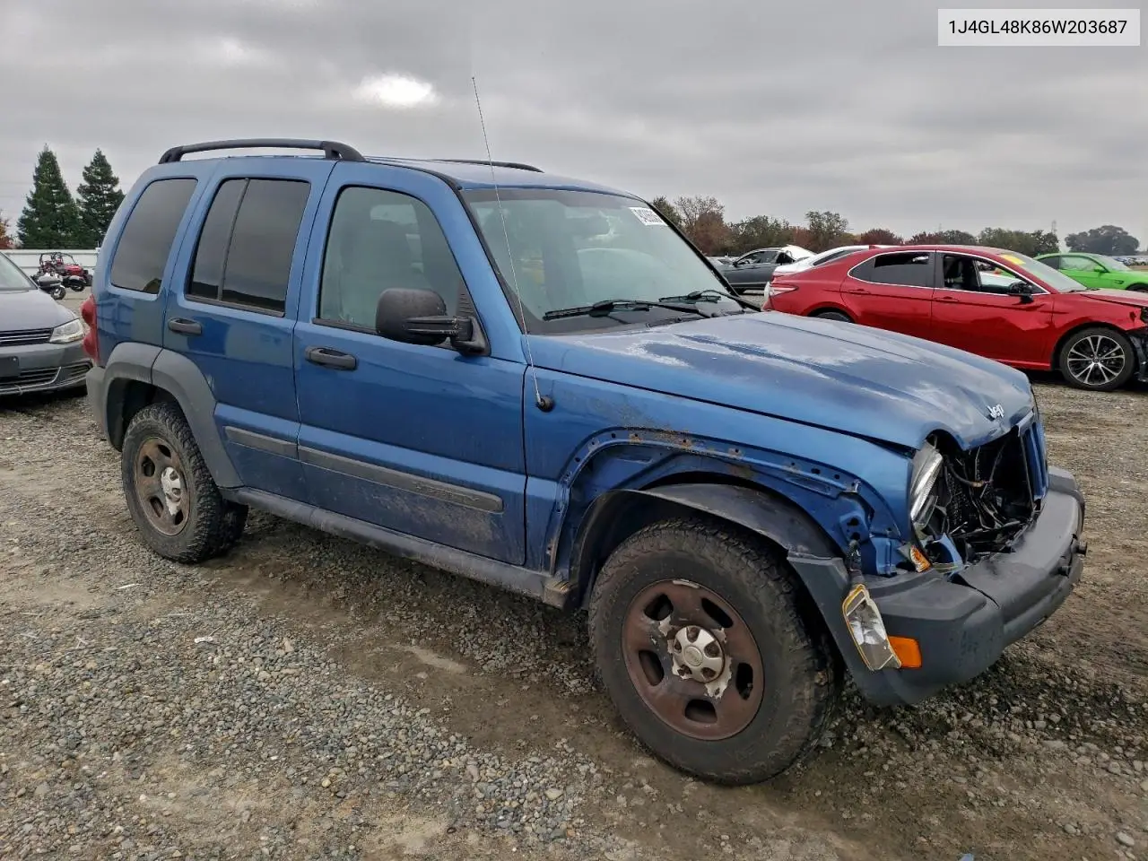 1J4GL48K86W203687 2006 Jeep Liberty Sport