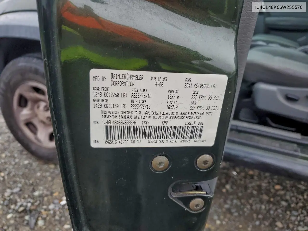 1J4GL48K66W255576 2006 Jeep Liberty Sport