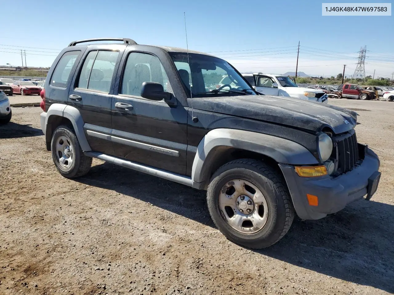 1J4GK48K47W697583 2007 Jeep Liberty Sport