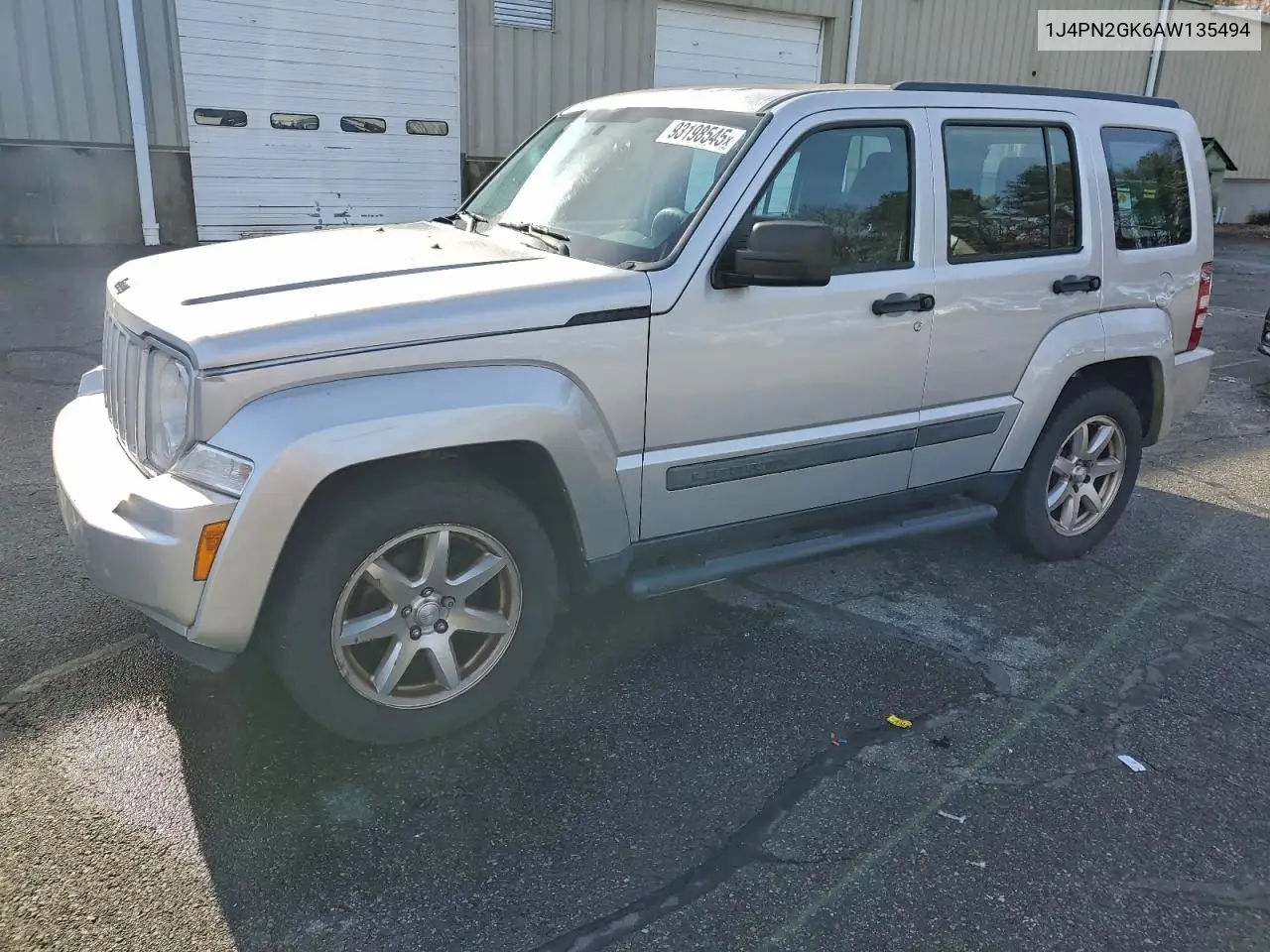 1J4PN2GK6AW135494 2010 Jeep Liberty Sport