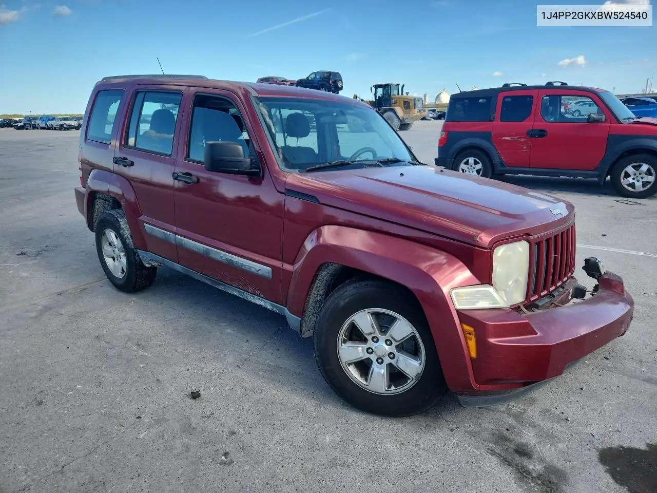 1J4PP2GKXBW524540 2011 Jeep Liberty Sport