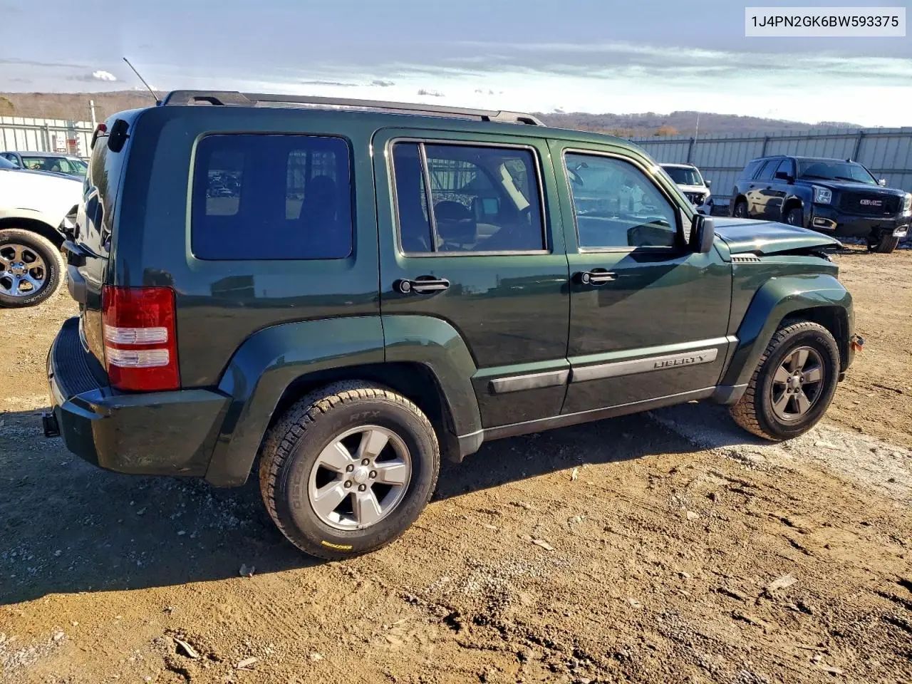 1J4PN2GK6BW593375 2011 Jeep Liberty Sport