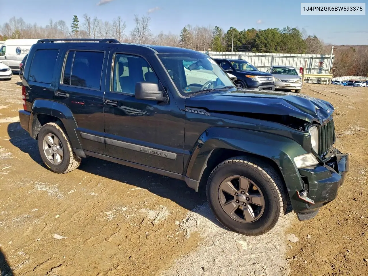 1J4PN2GK6BW593375 2011 Jeep Liberty Sport