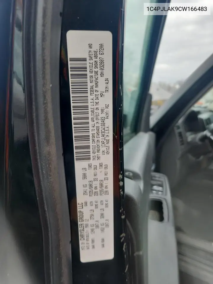 1C4PJLAK9CW166483 2012 Jeep Liberty Sport