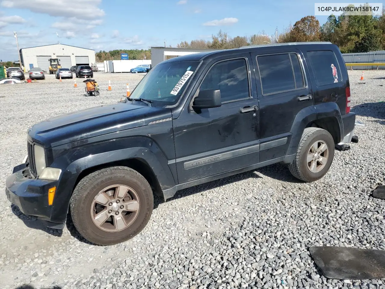 1C4PJLAK8CW158147 2012 Jeep Liberty Sport