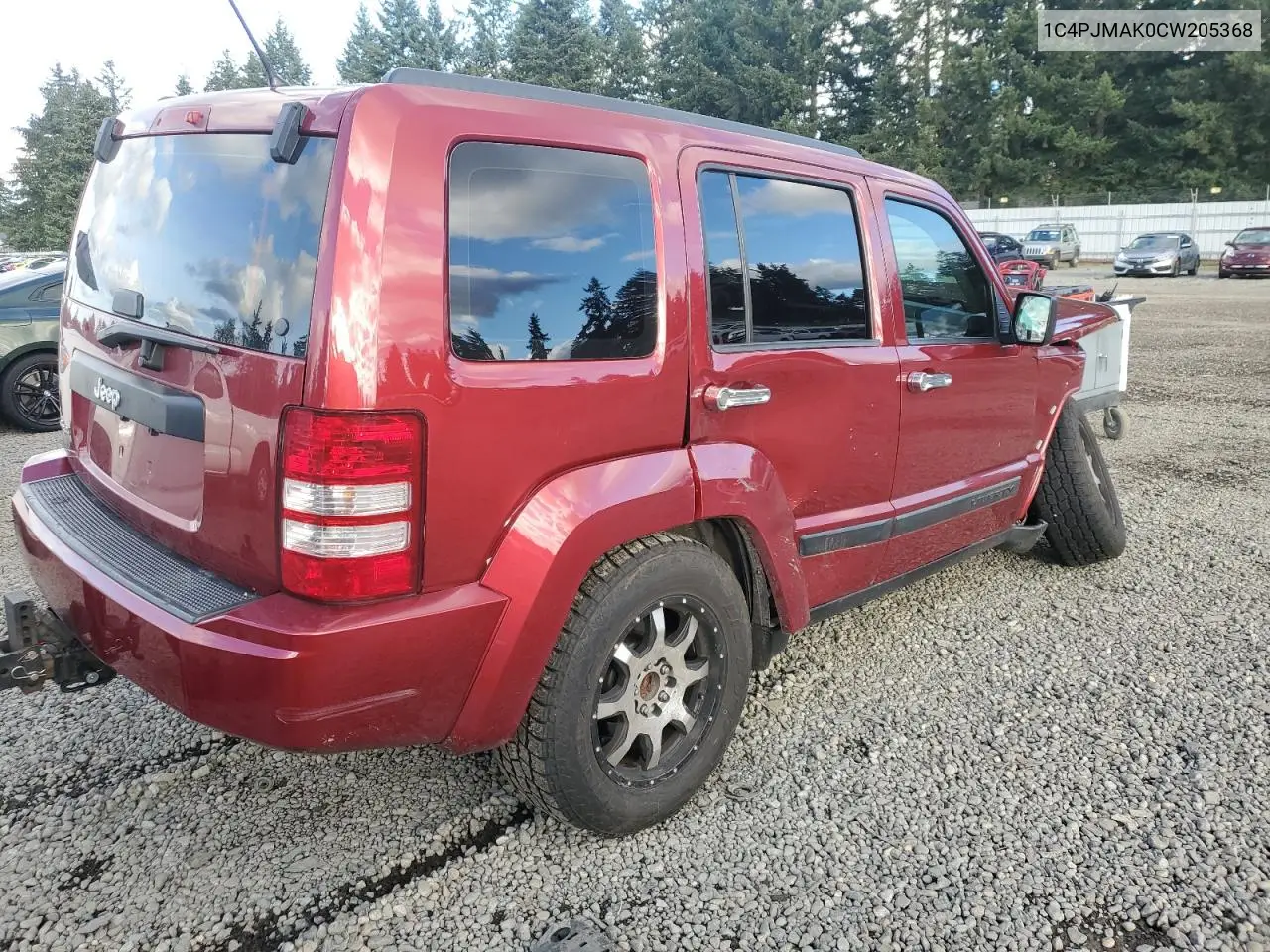 1C4PJMAK0CW205368 2012 Jeep Liberty Sport