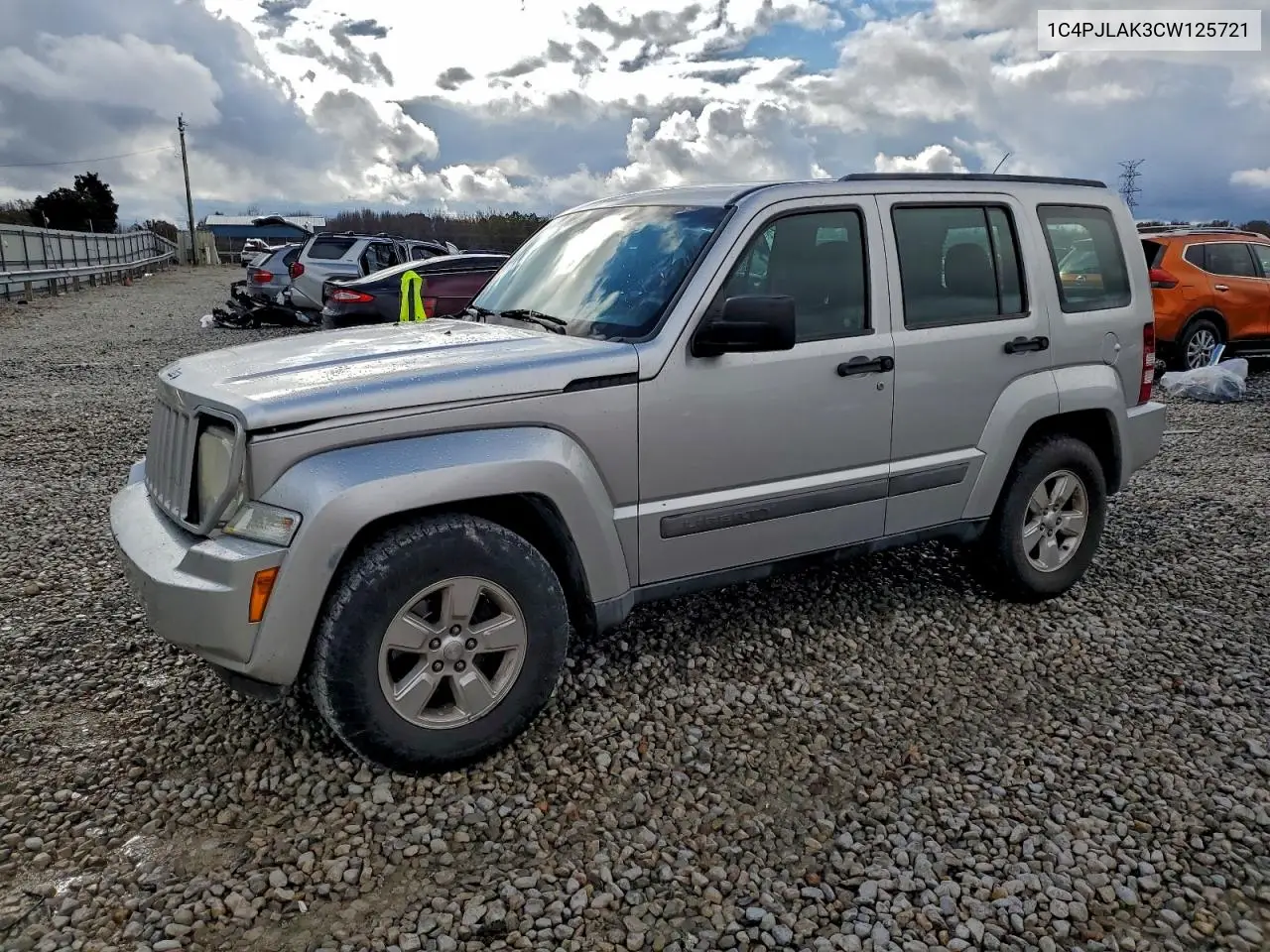 1C4PJLAK3CW125721 2012 Jeep Liberty Sport