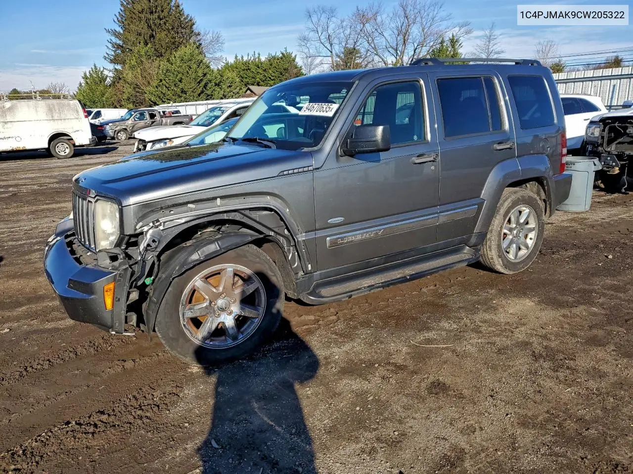 1C4PJMAK9CW205322 2012 Jeep Liberty Sport