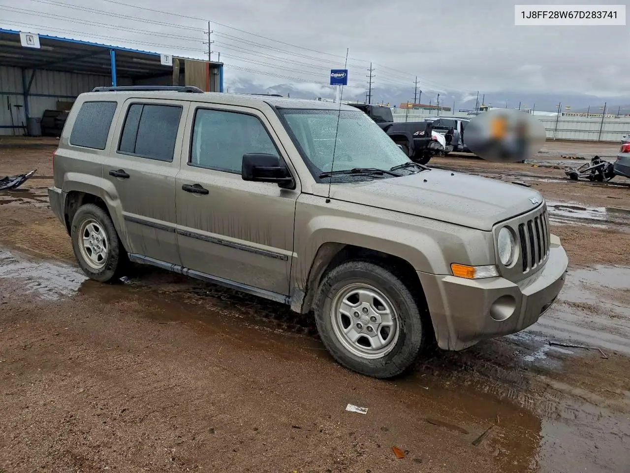 1J8FF28W67D283741 2007 Jeep Patriot Sport