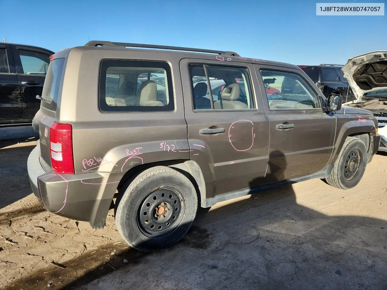 1J8FT28WX8D747057 2008 Jeep Patriot Sport