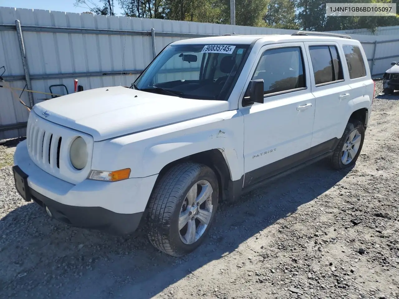 1J4NF1GB6BD105097 2011 Jeep Patriot Sport