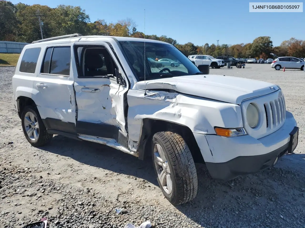 1J4NF1GB6BD105097 2011 Jeep Patriot Sport