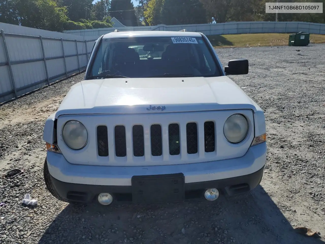 1J4NF1GB6BD105097 2011 Jeep Patriot Sport