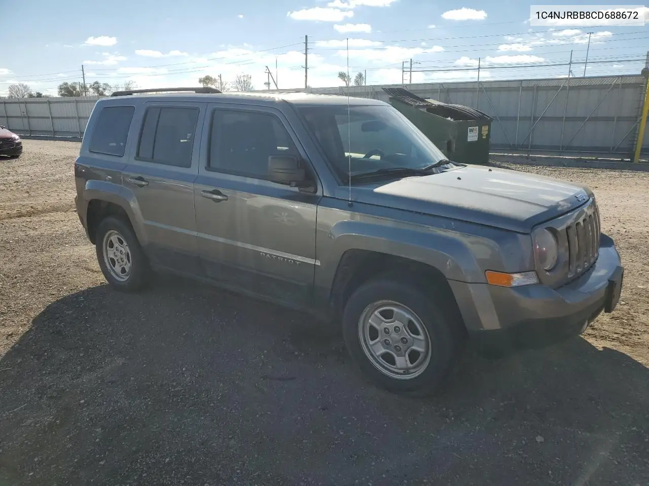 1C4NJRBB8CD688672 2012 Jeep Patriot Sport