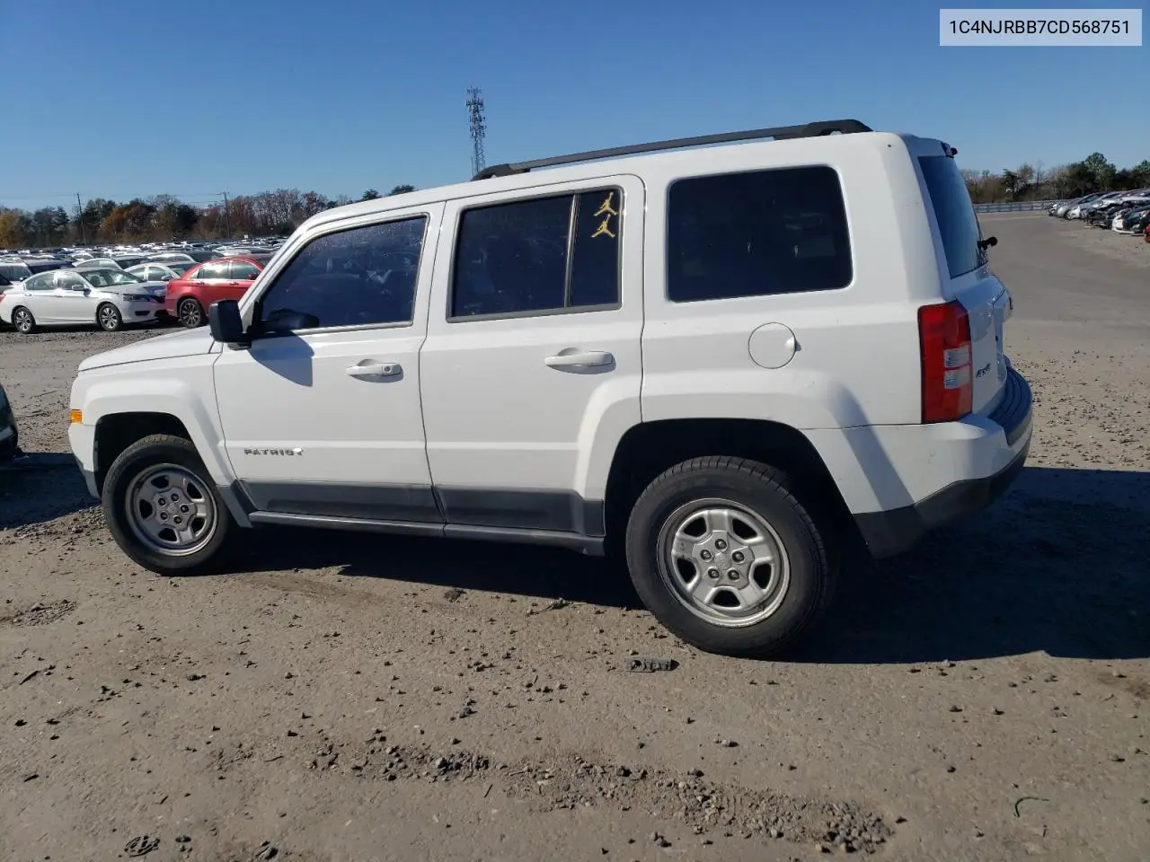1C4NJRBB7CD568751 2012 Jeep Patriot Sport