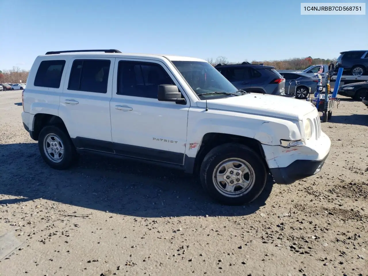 1C4NJRBB7CD568751 2012 Jeep Patriot Sport