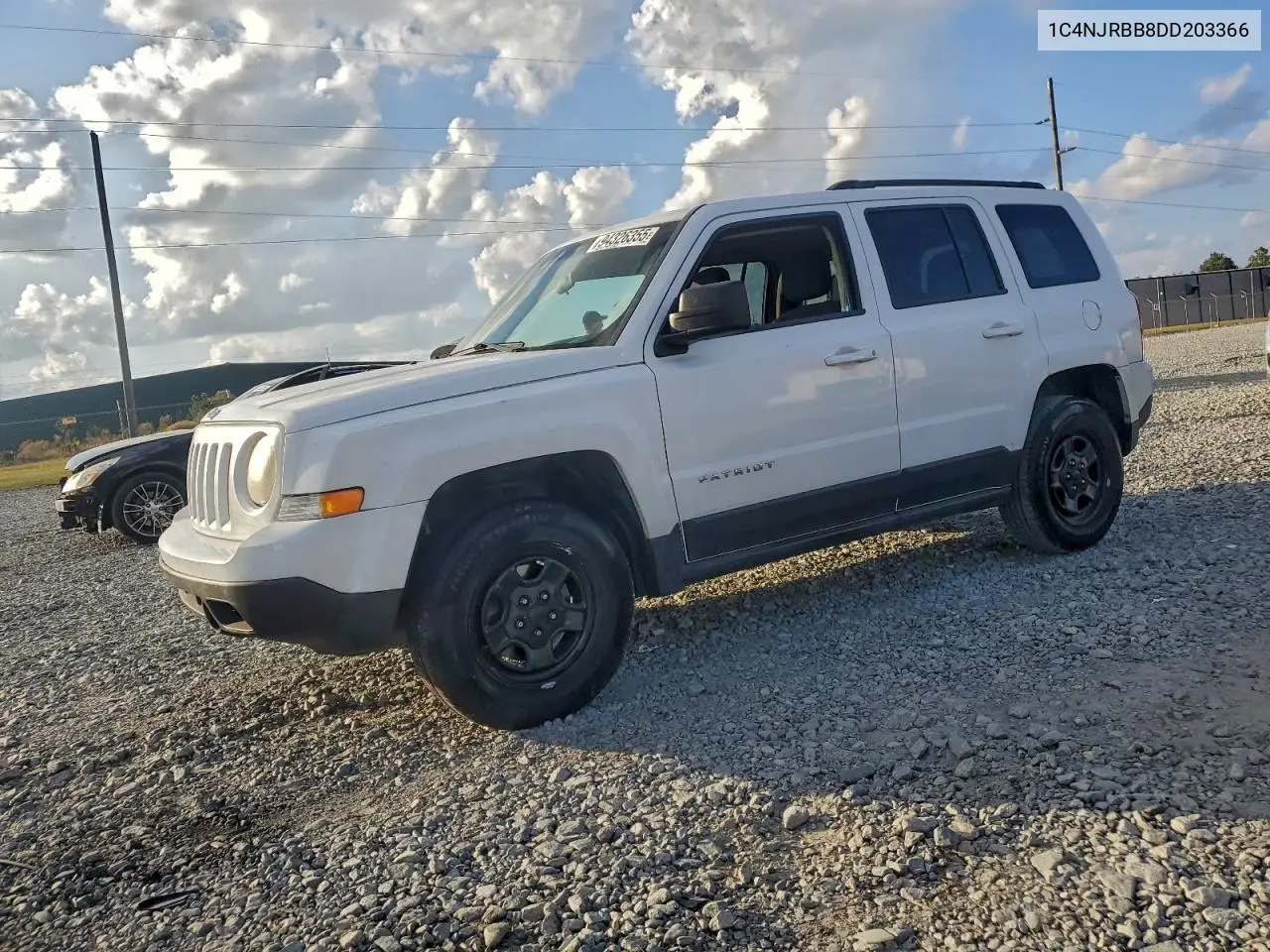 1C4NJRBB8DD203366 2013 Jeep Patriot Sport