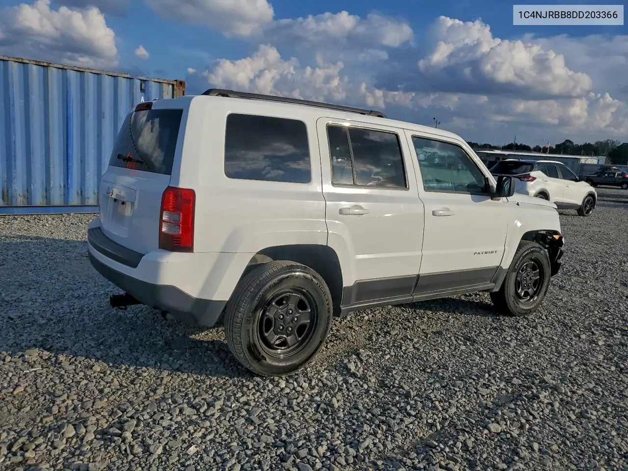 1C4NJRBB8DD203366 2013 Jeep Patriot Sport