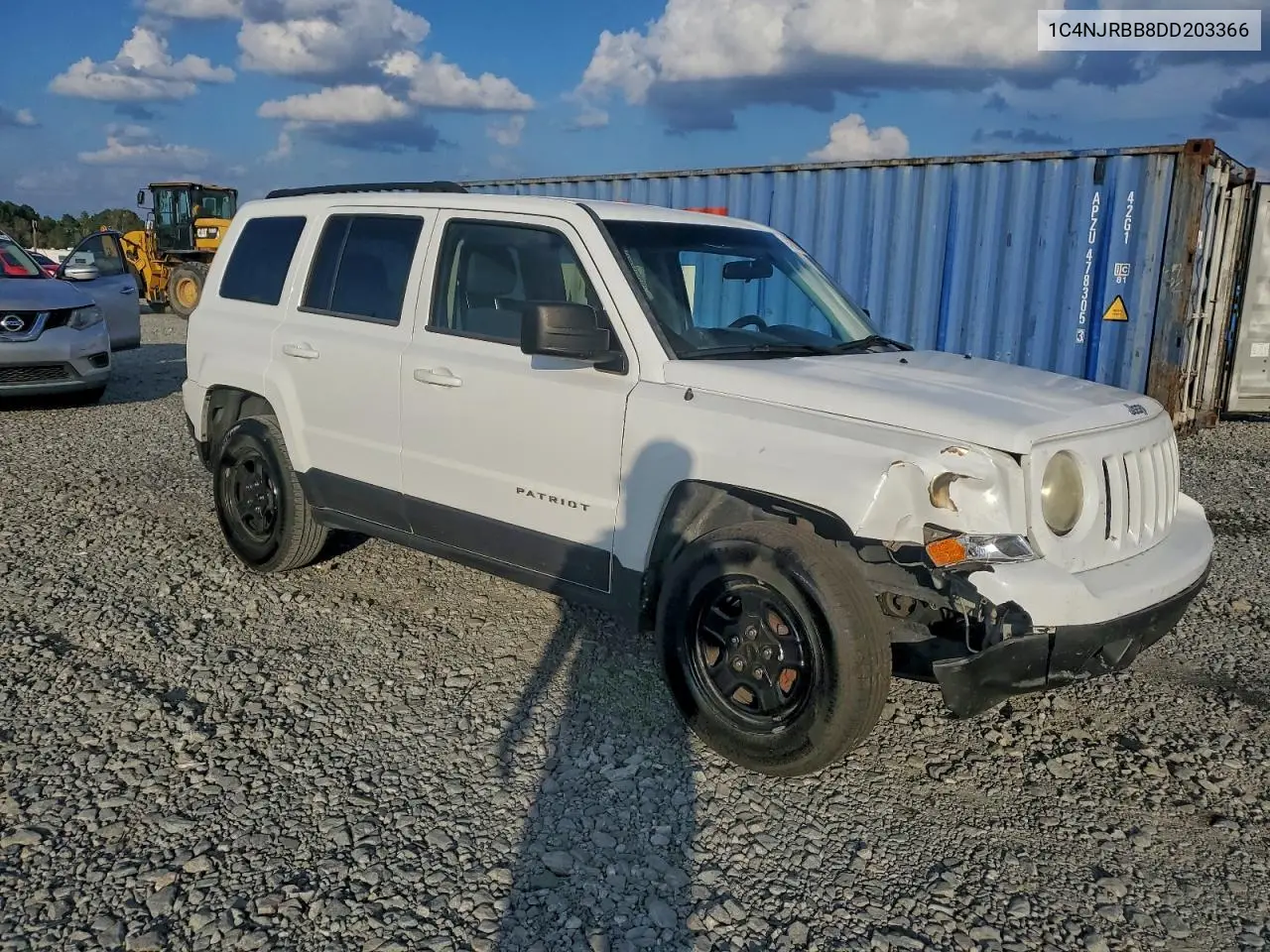 1C4NJRBB8DD203366 2013 Jeep Patriot Sport