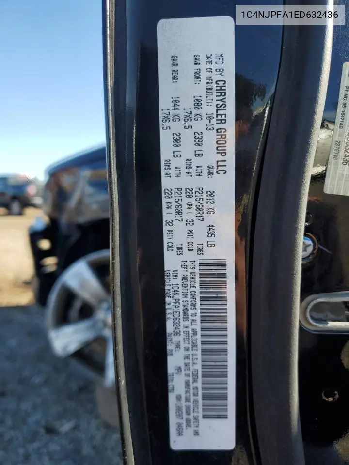 1C4NJPFA1ED632436 2014 Jeep Patriot Latitude
