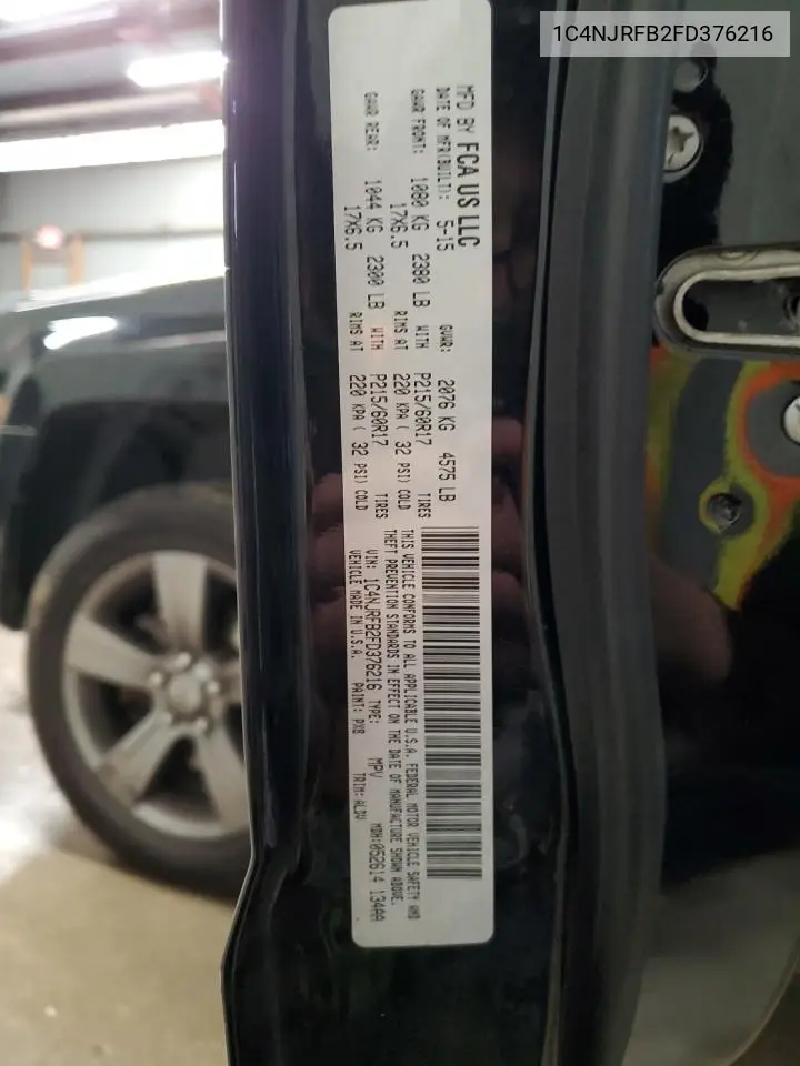 1C4NJRFB2FD376216 2015 Jeep Patriot Latitude