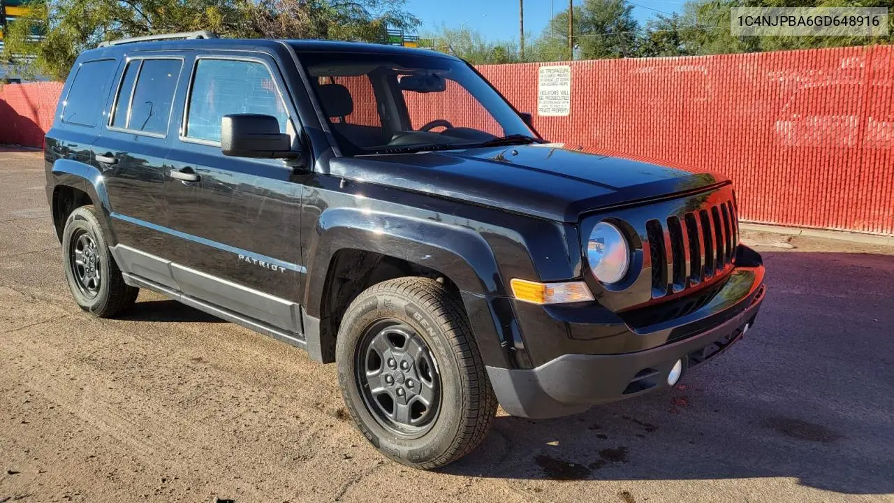 1C4NJPBA6GD648916 2016 Jeep Patriot Sport