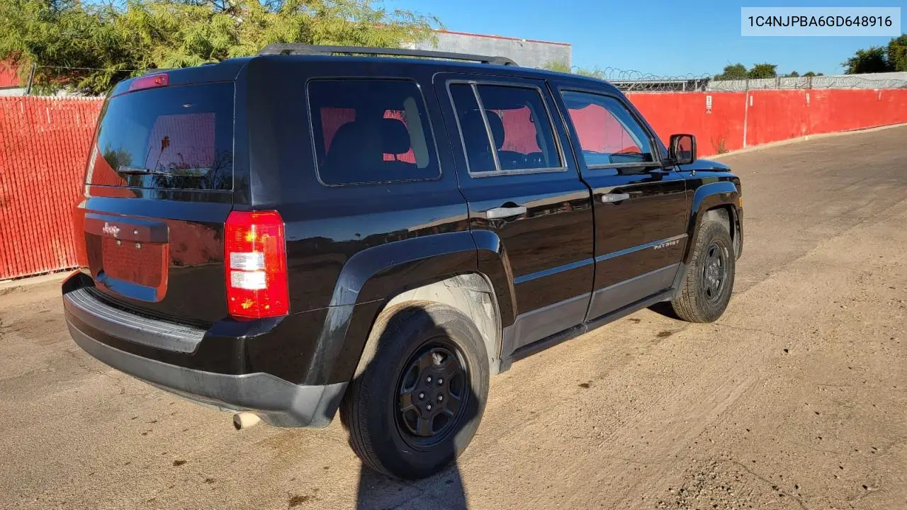 1C4NJPBA6GD648916 2016 Jeep Patriot Sport