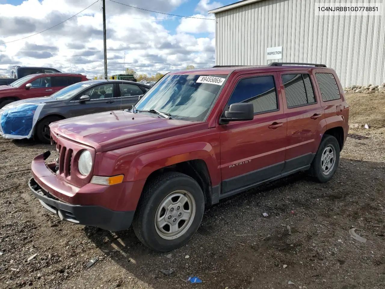 1C4NJRBB1GD778851 2016 Jeep Patriot Sport