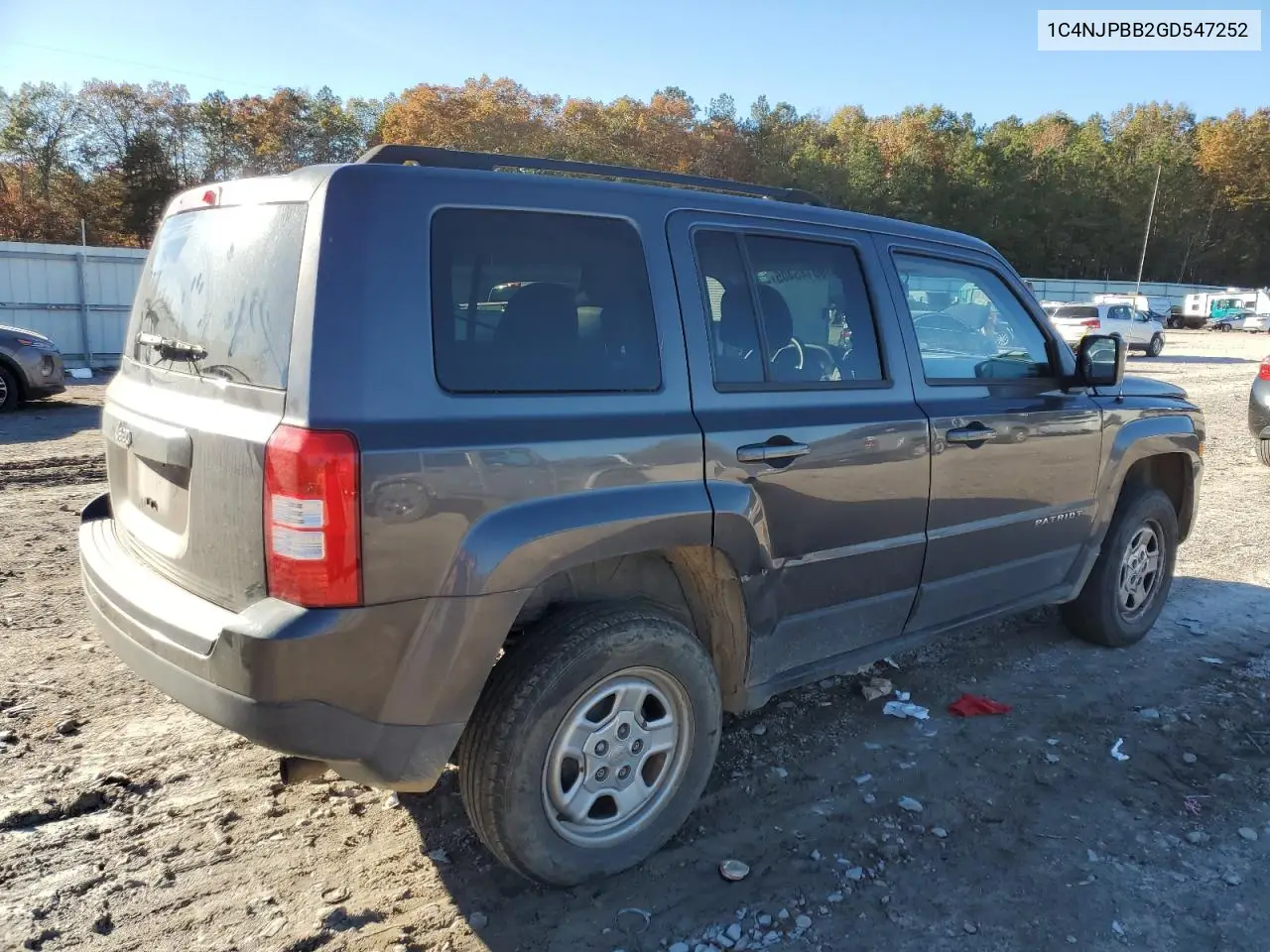 1C4NJPBB2GD547252 2016 Jeep Patriot Sport