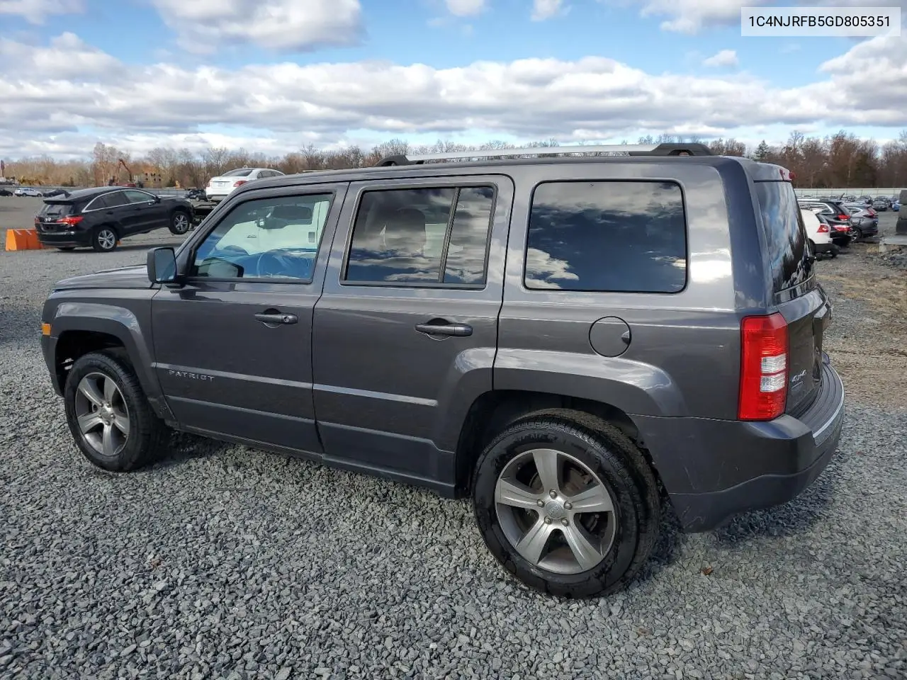 1C4NJRFB5GD805351 2016 Jeep Patriot Latitude