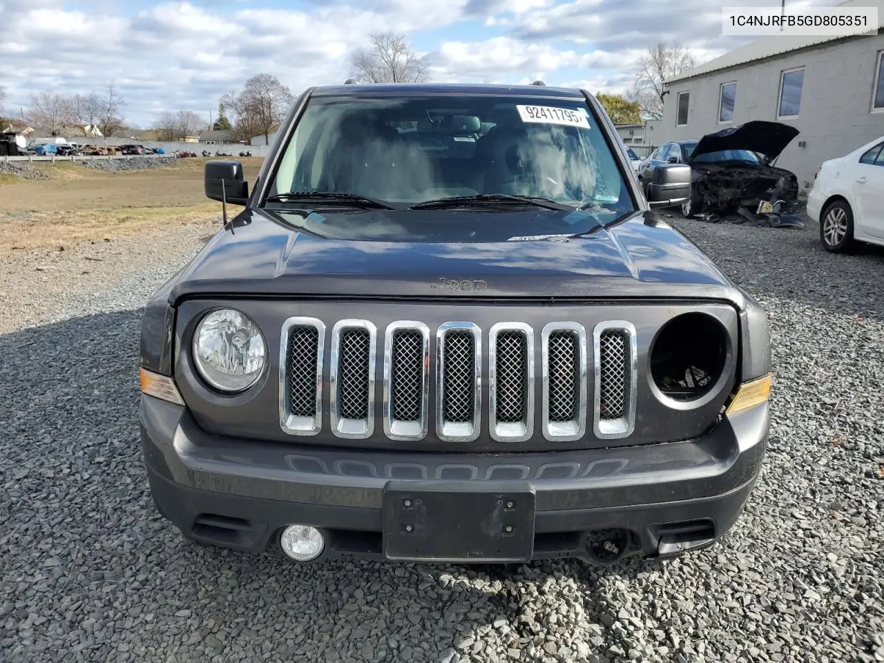 1C4NJRFB5GD805351 2016 Jeep Patriot Latitude