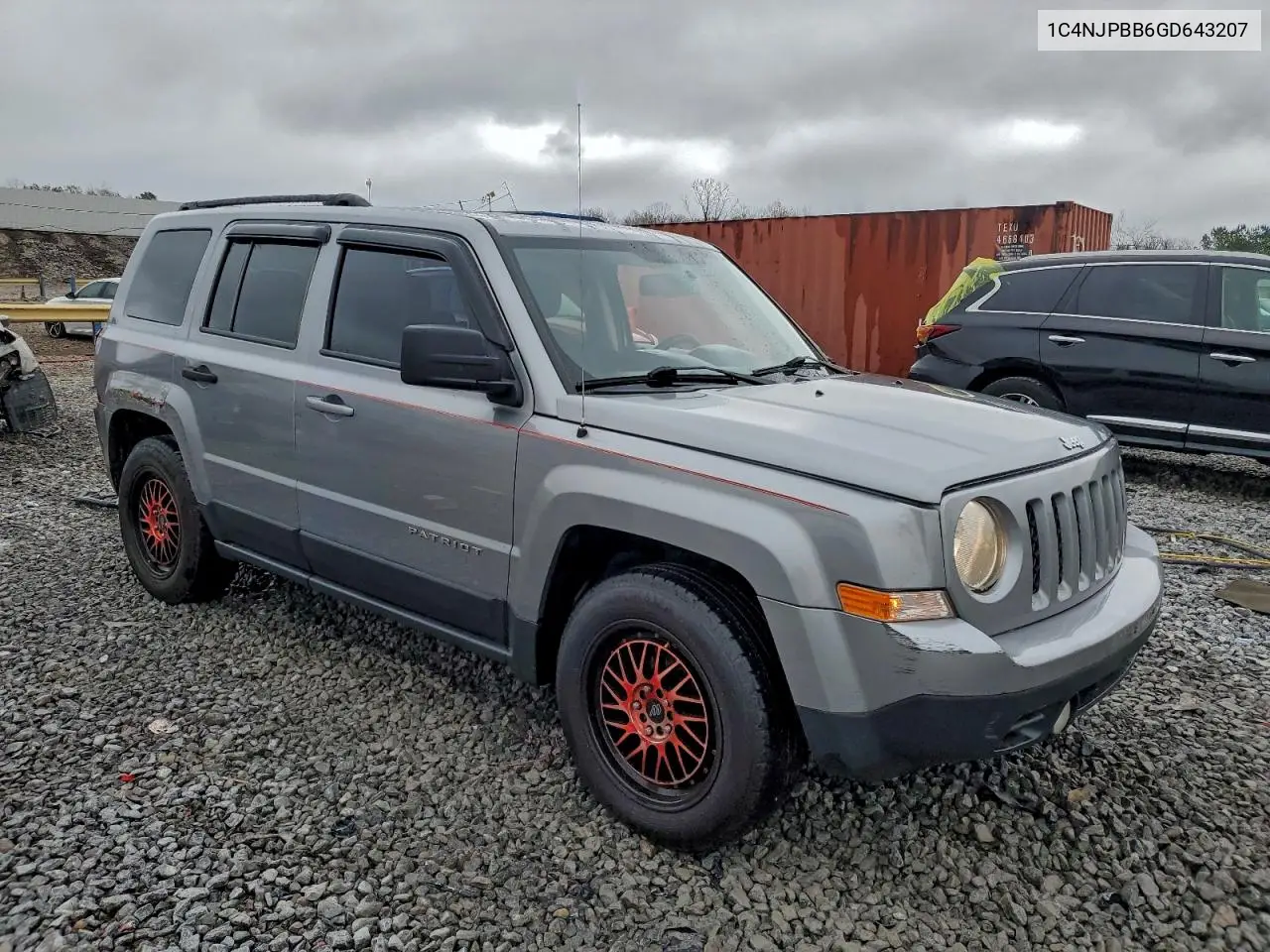 1C4NJPBB6GD643207 2016 Jeep Patriot Sport