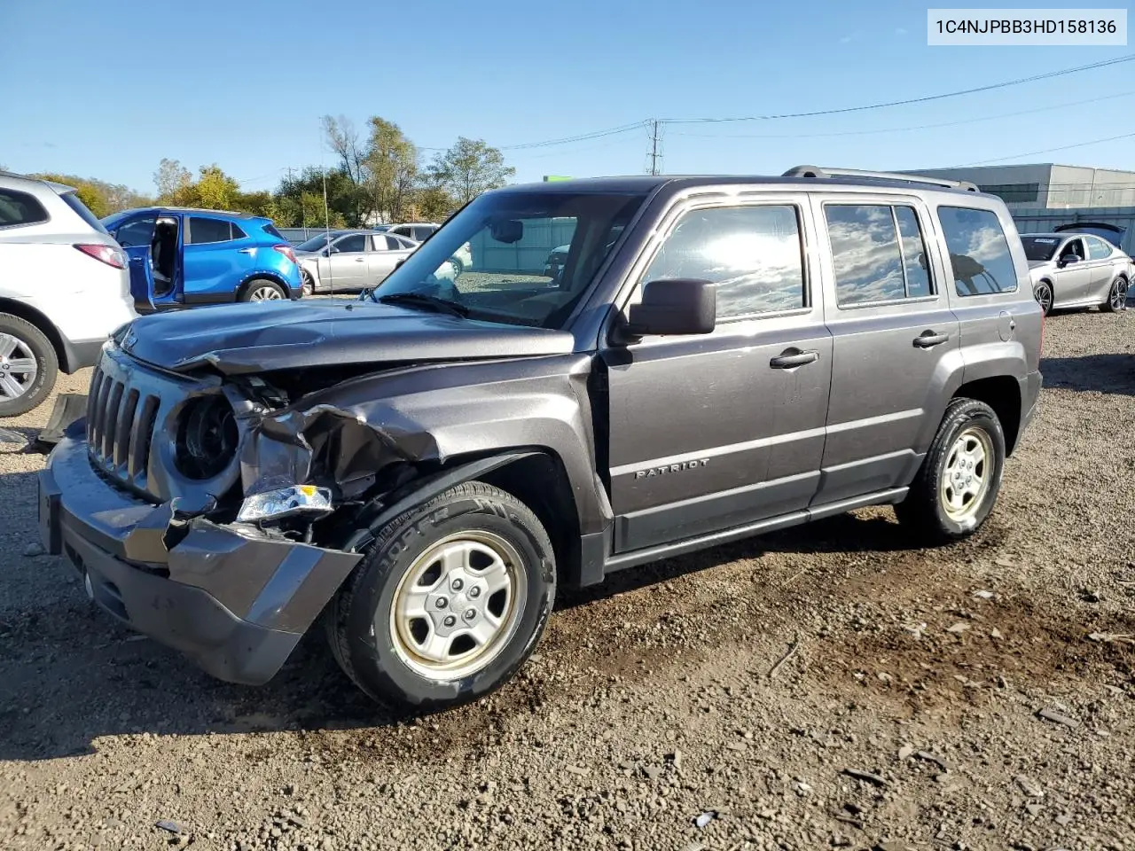 1C4NJPBB3HD158136 2017 Jeep Patriot Sport