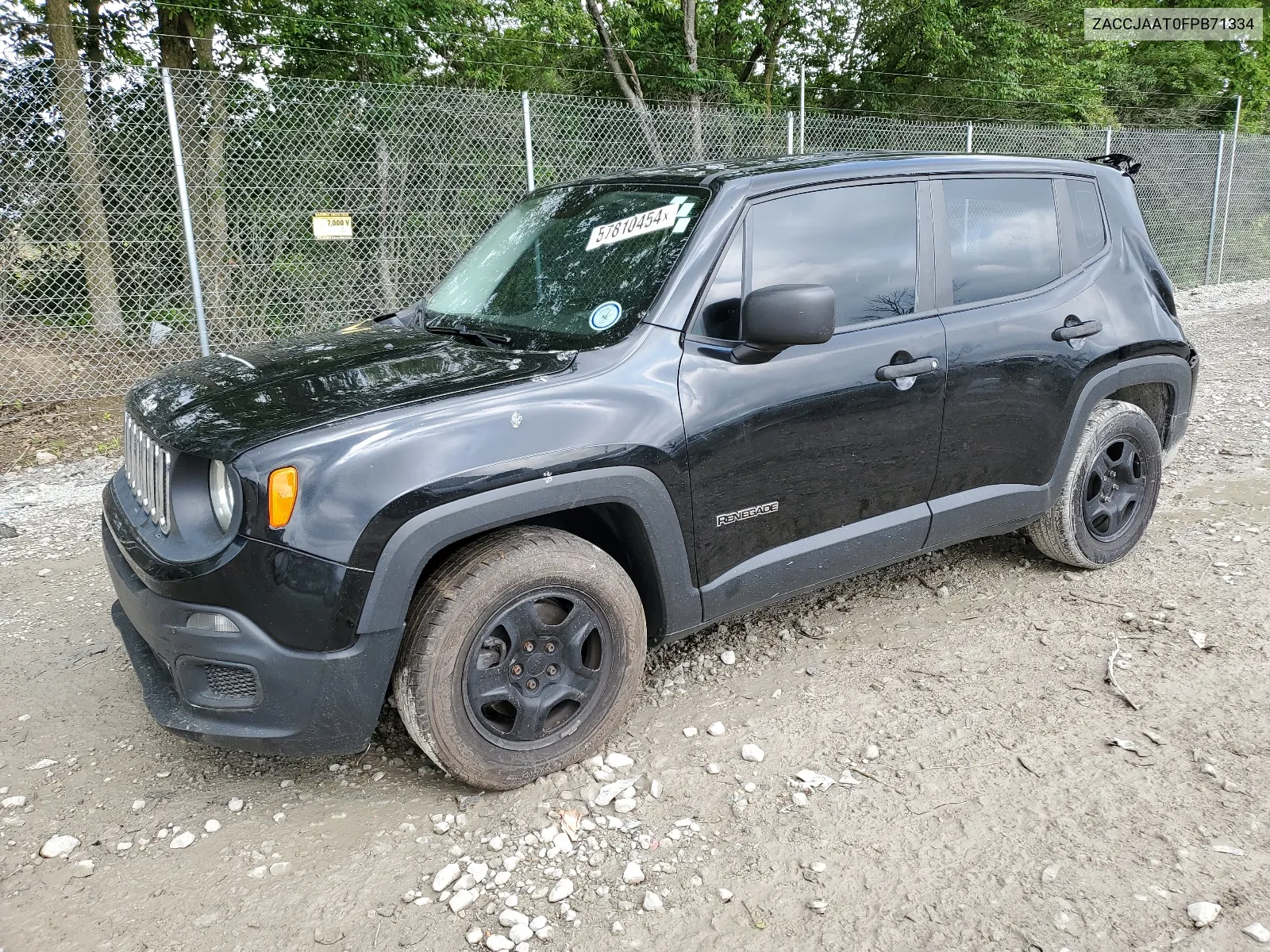 2015 Jeep Renegade Sport VIN: ZACCJAAT0FPB71334 Lot: 57810454