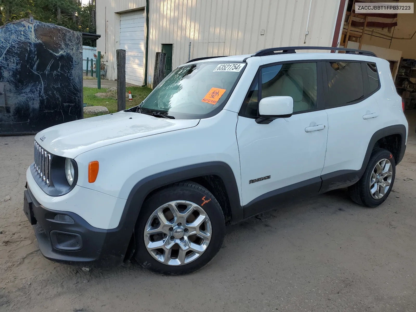 2015 Jeep Renegade Latitude VIN: ZACCJBBT1FPB37223 Lot: 63521754