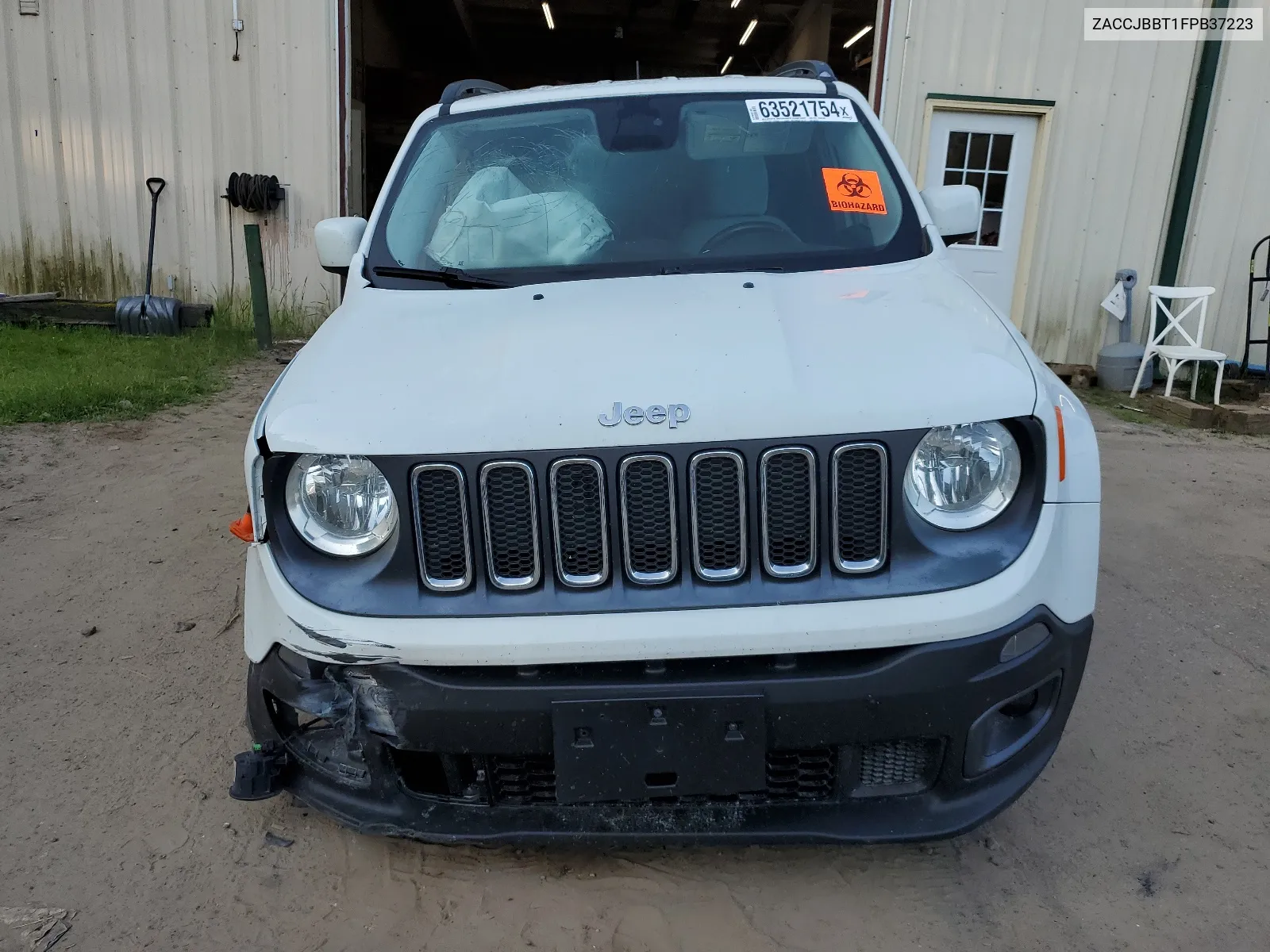 2015 Jeep Renegade Latitude VIN: ZACCJBBT1FPB37223 Lot: 63521754