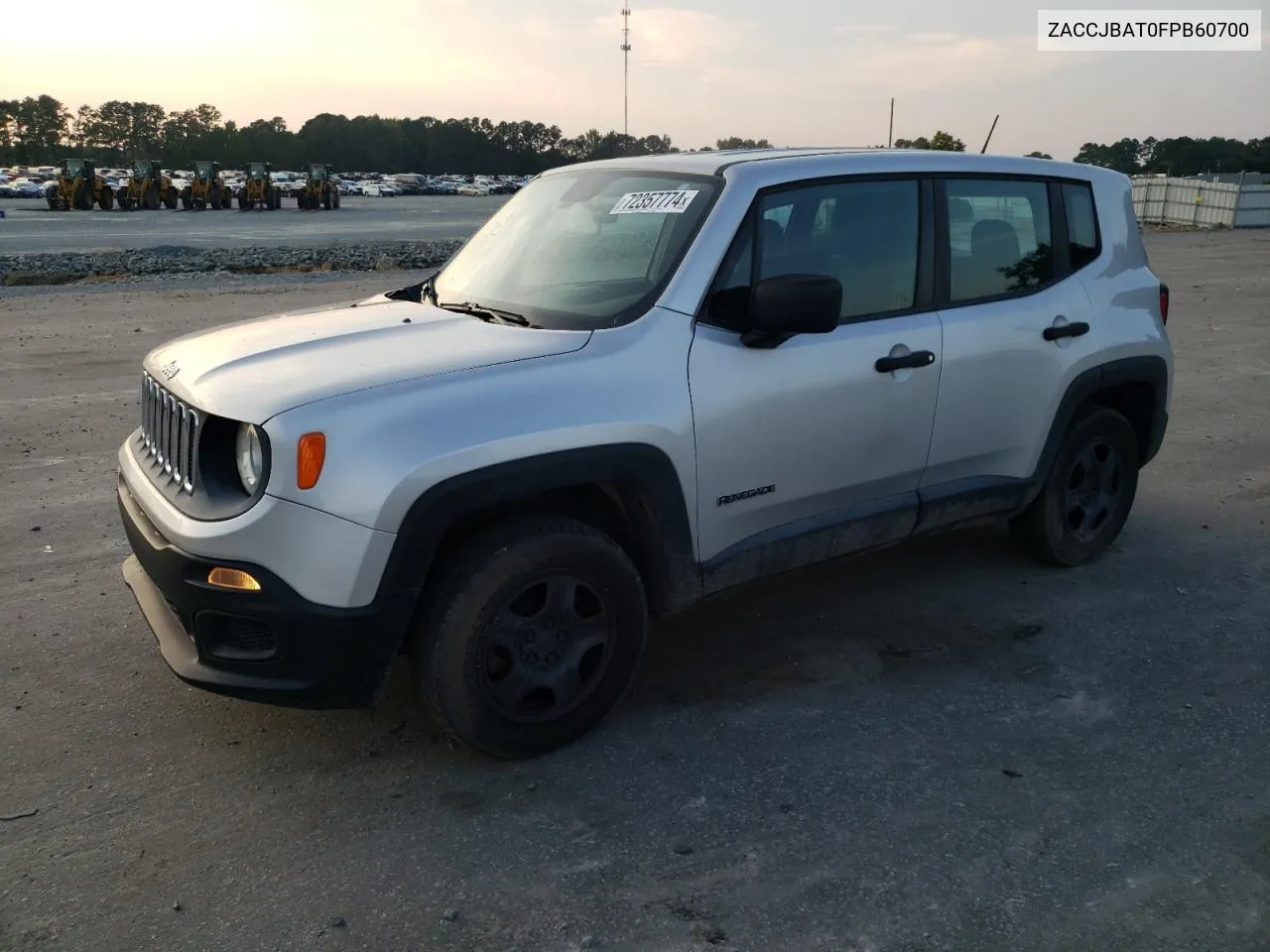 2015 Jeep Renegade Sport VIN: ZACCJBAT0FPB60700 Lot: 72357774